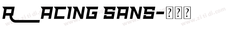 Racing Sans字体转换